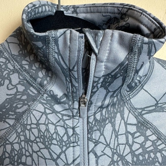 Nike Pro Dri-FIT Half Zip Gray Squiggle Spell Out Just Do It Pullover Small - Picture 3 of 15